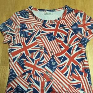 Vintage Punk rock British USA flag top Y2K mallgoth Coachella